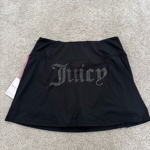NWT Juicy Couture Mini Athletic Skirt Side Slit Size XL Rhinestone Butt Y2K